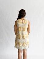 Brielle Yellow Crochet Patterned Tank Mini Dress