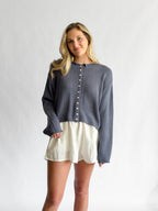 By Together Venus White Woven Linen Shorts