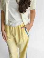 Things Between Landon Sporty Stripe Track Pants (Butter)