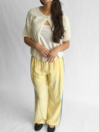 Things Between Wyatt Pointelle Open Cardigan Knit Top (Cream)
