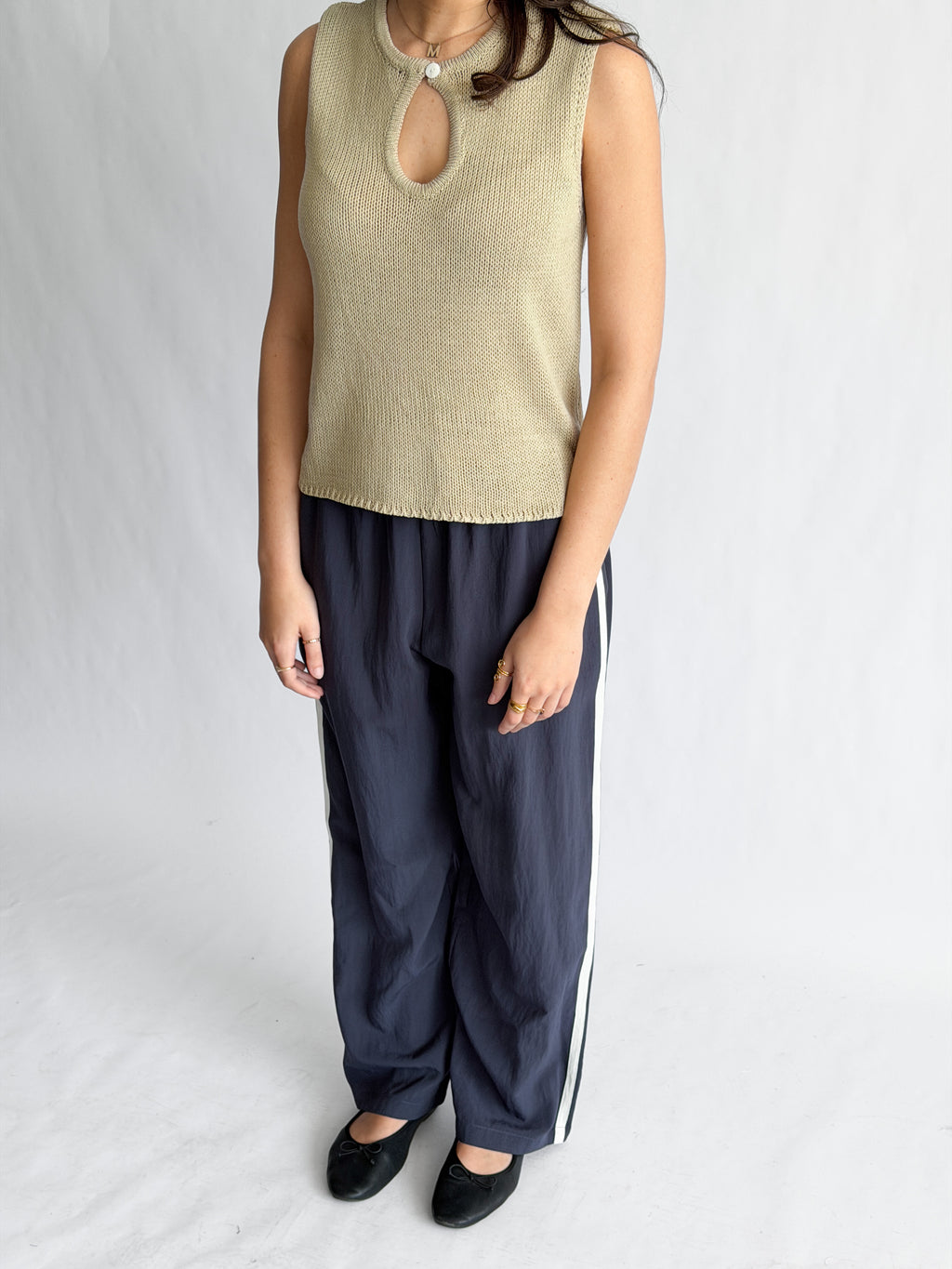 Things Between Landon Sporty Stripe Track Pants (Navy)