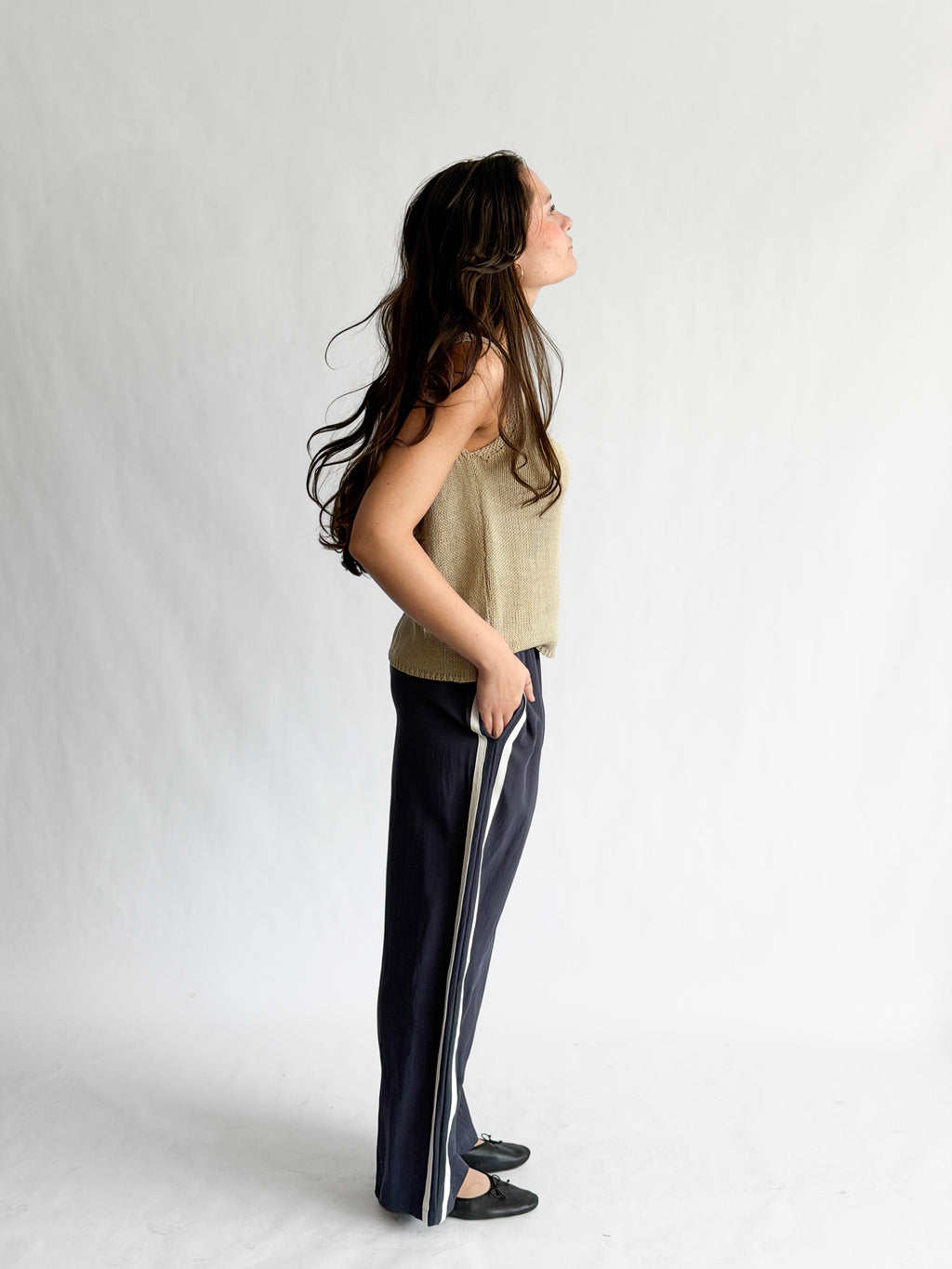 Things Between Landon Sporty Stripe Track Pants (Navy)