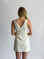 Sofie the Label Kiara Cream and Black Polka Dot High Neck Mini Dress