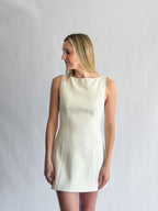 Sofie the Label Kiara Cream and Black Polka Dot High Neck Mini Dress