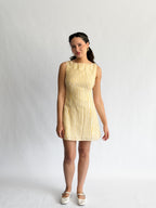 Sofie the Label Fiona Stripe Linen Sleeveless Mini Dress (Yellow)