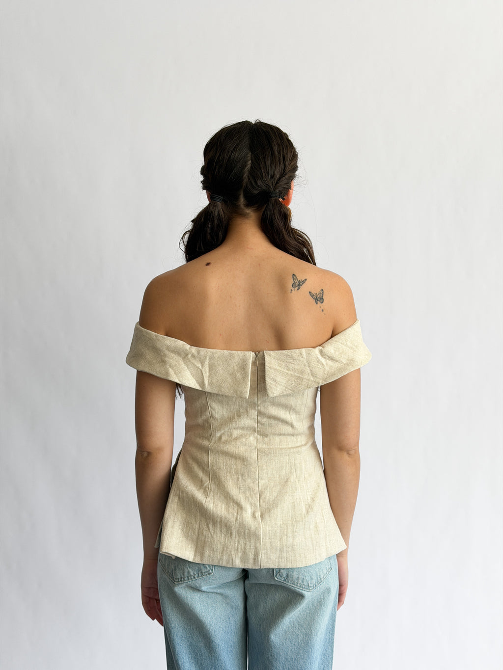 Sofie the Label Selena Linen Blend Off the Shoulder Top