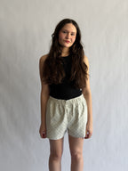 Things Between Noah Cream and Black Polka Dot Cotton Shorts