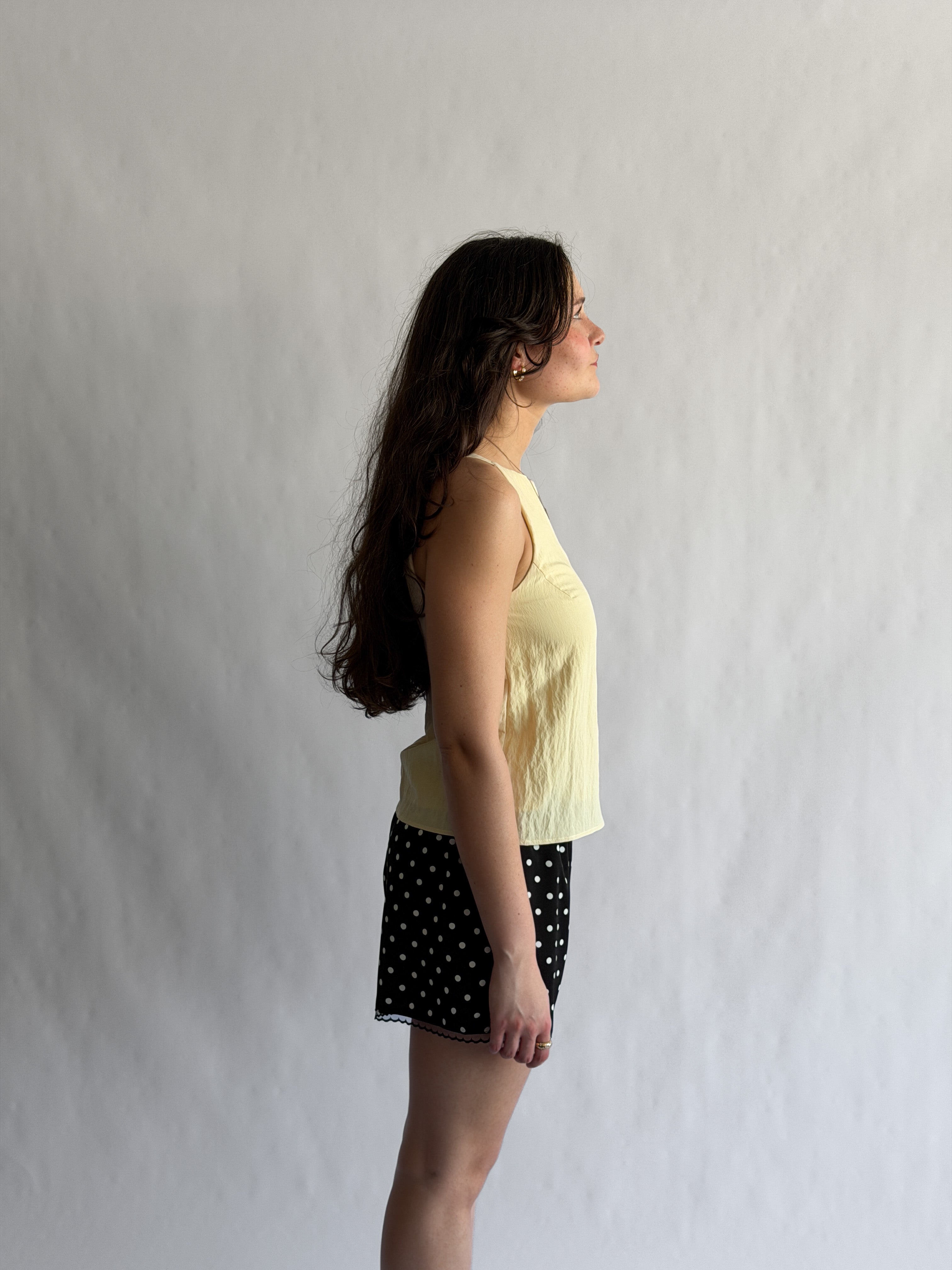 Things Between Jayce Black Polka Dot Lace Trim Satin Shorts