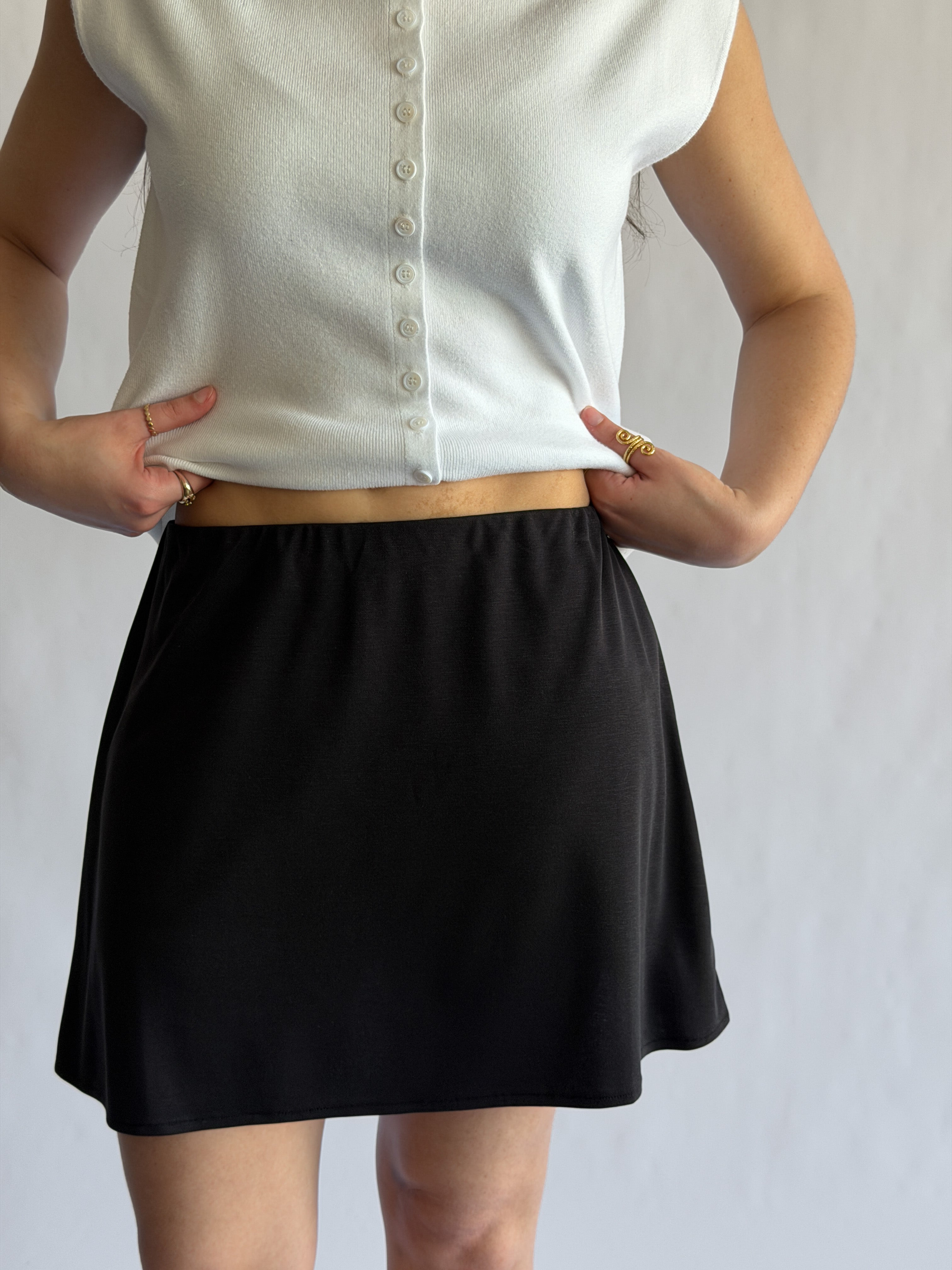 Things Between Nolan Stretch Mini Skirt (Black)