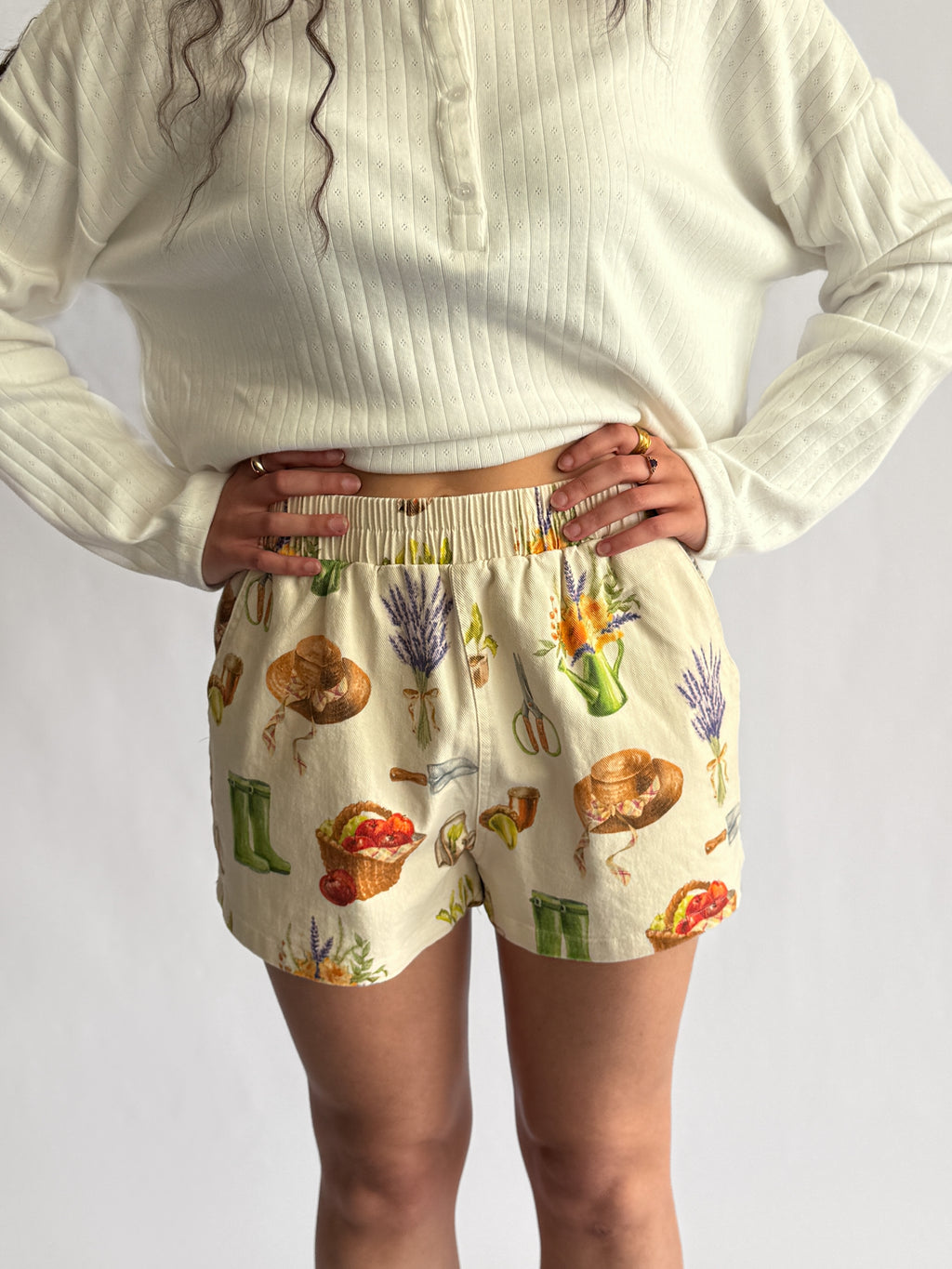 Bailey Rose Nessa Farmer's Market Cotton Denim Shorts