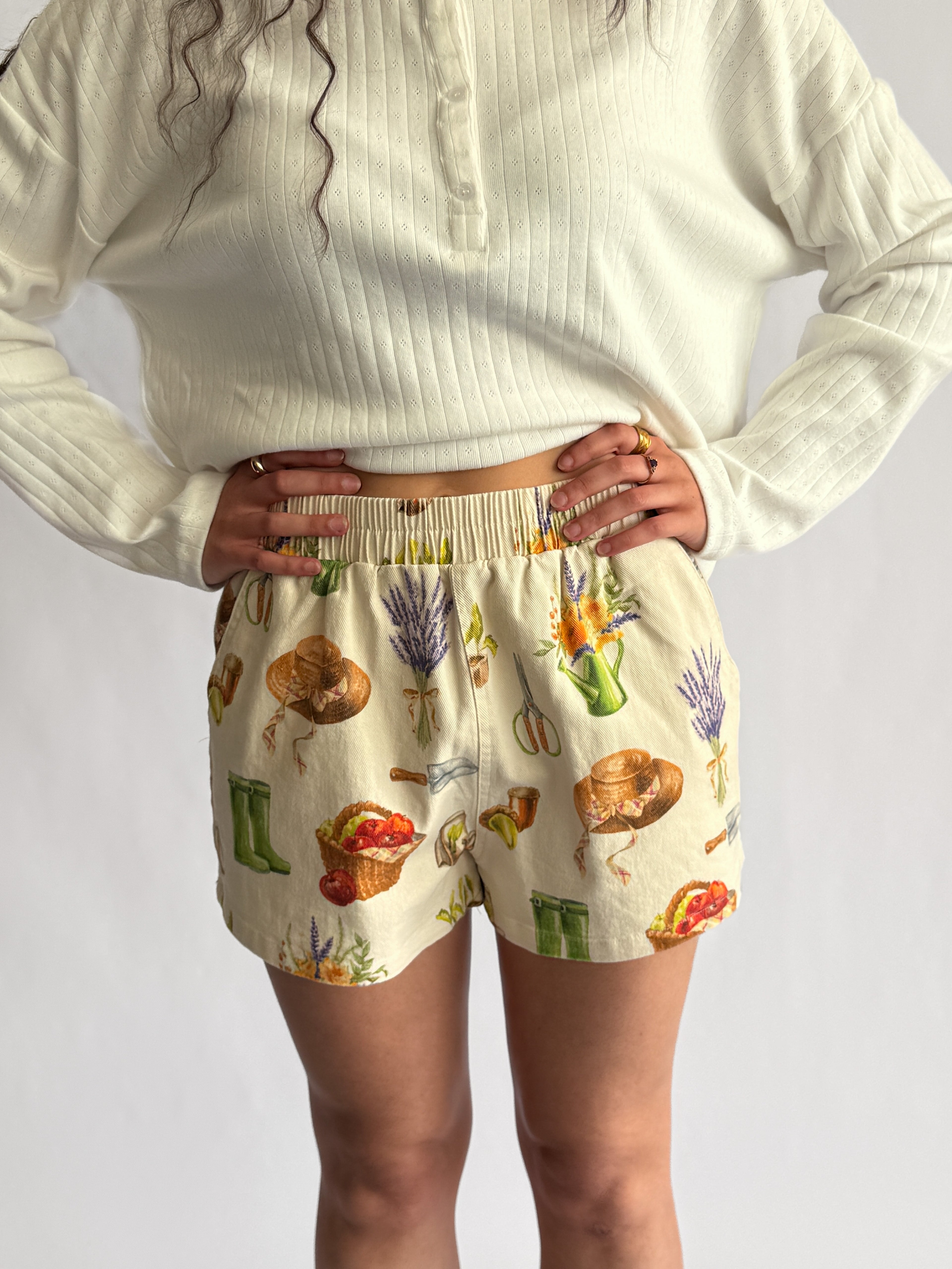 Bailey Rose Nessa Farmer's Market Cotton Denim Shorts