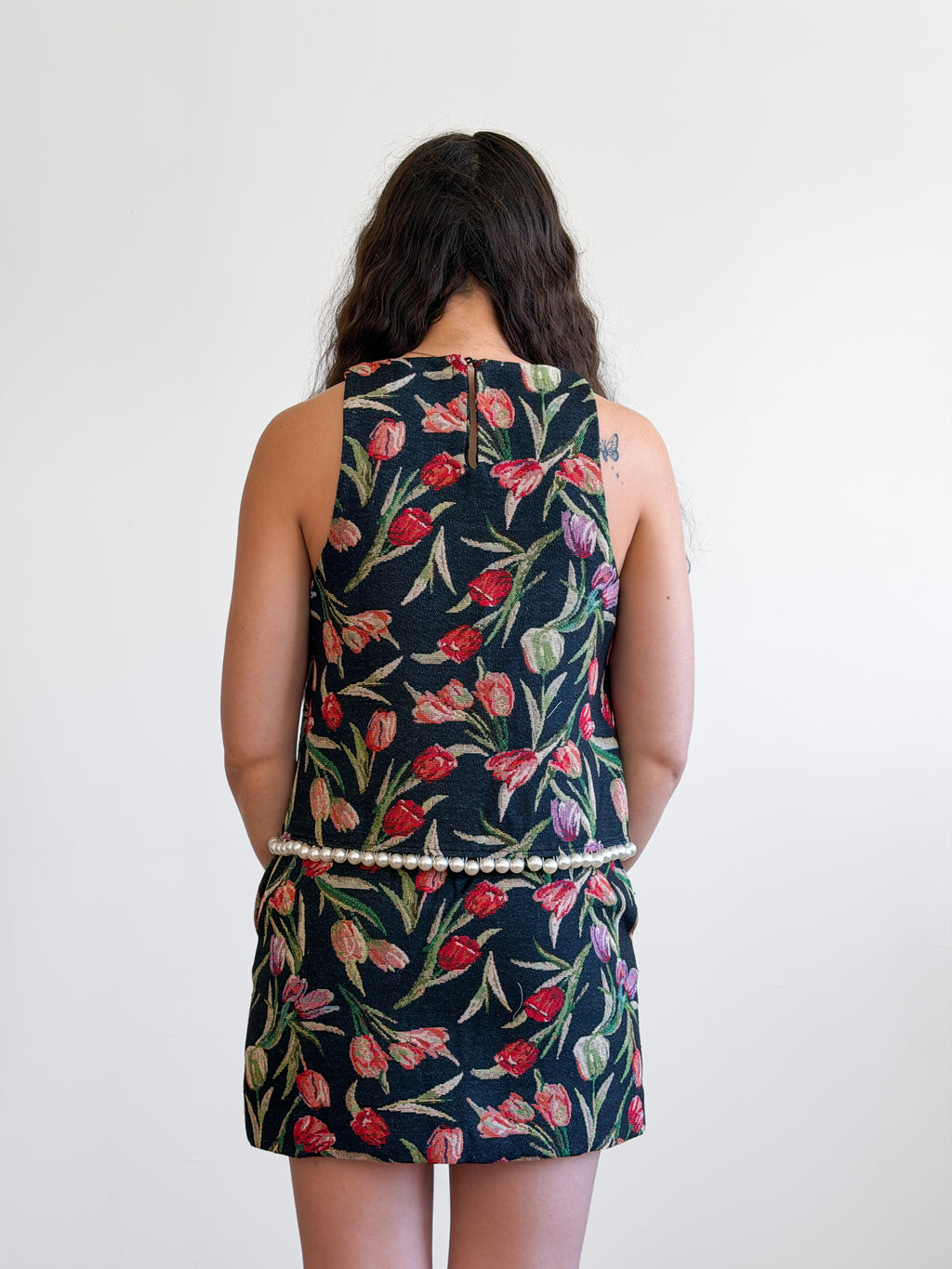 Heidi Floral Jacquard Mini Skirt