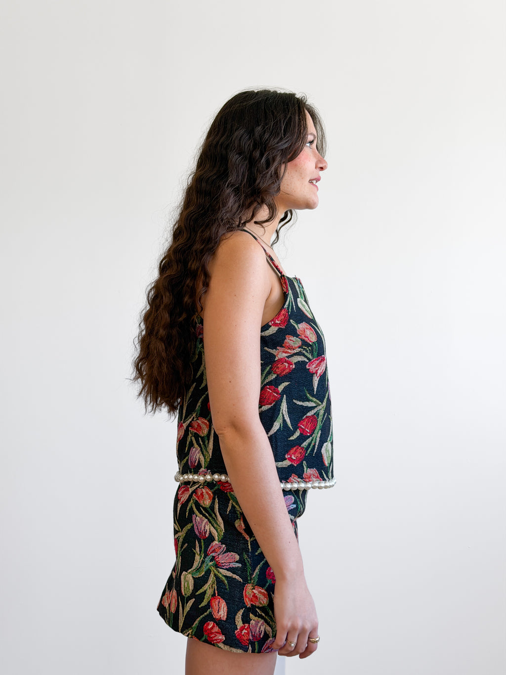 Heidi Floral Jacquard Mini Skirt