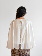 Lucy Paris Fiona Cream Satin Cape Top