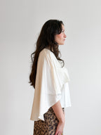 Lucy Paris Fiona Cream Satin Cape Top