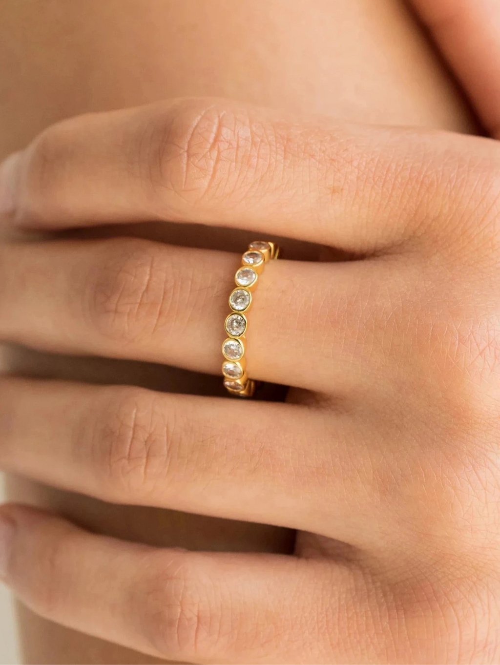 Brenda Grands 18K Gold Tennis Ring