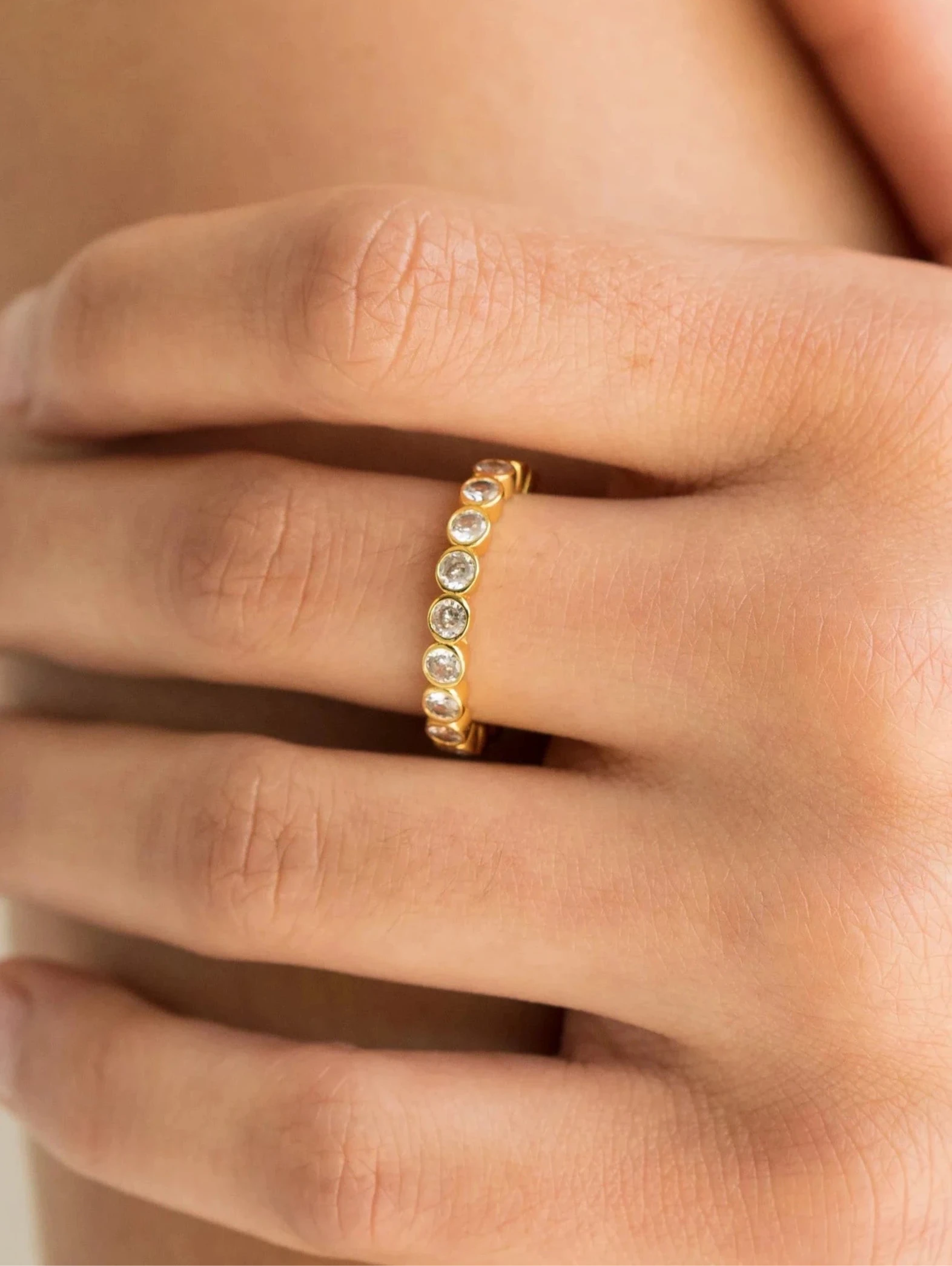 Brenda Grands 18K Gold Tennis Ring