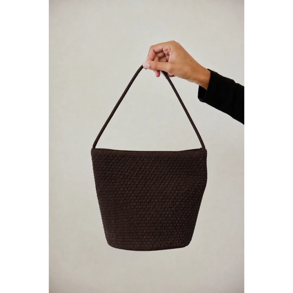Matisse Vancouver Woven Chocolate Bucket Bag