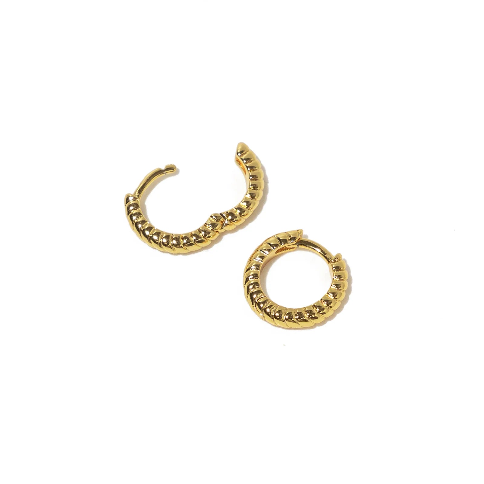 Brenda Grands 18k Gold Twisted Huggies