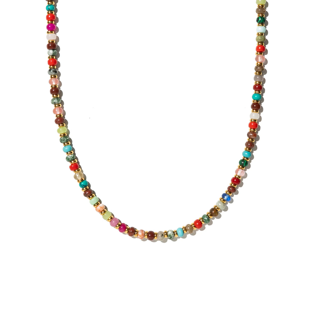 Brenda Grands Waterproof Gemstone Beaded Necklace