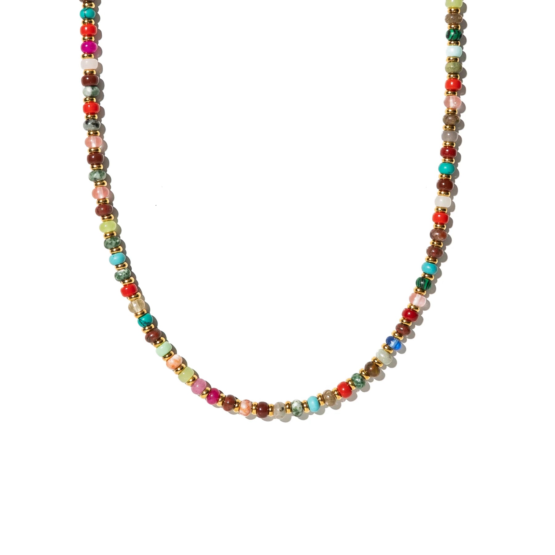 Brenda Grands Waterproof Gemstone Beaded Necklace