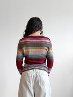 Freya Multicolored Striped Wool Fitted Sweater
