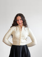 Sofie the Label Claudine Cream Lace Buttoned Cardigan Top