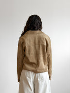Sofie the Label Junie Beige Vegan Suede Boxy Jacket