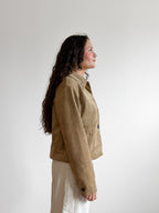 Sofie the Label Junie Beige Vegan Suede Boxy Jacket