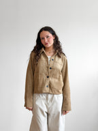 Sofie the Label Junie Beige Vegan Suede Boxy Jacket