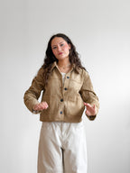 Sofie the Label Junie Beige Vegan Suede Boxy Jacket