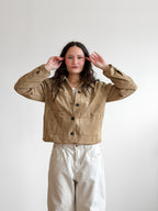 Sofie the Label Junie Beige Vegan Suede Boxy Jacket