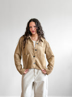 Sofie the Label Junie Beige Vegan Suede Boxy Jacket