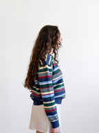 Gemma Multicolored Striped Relaxed Knit Sweater Top