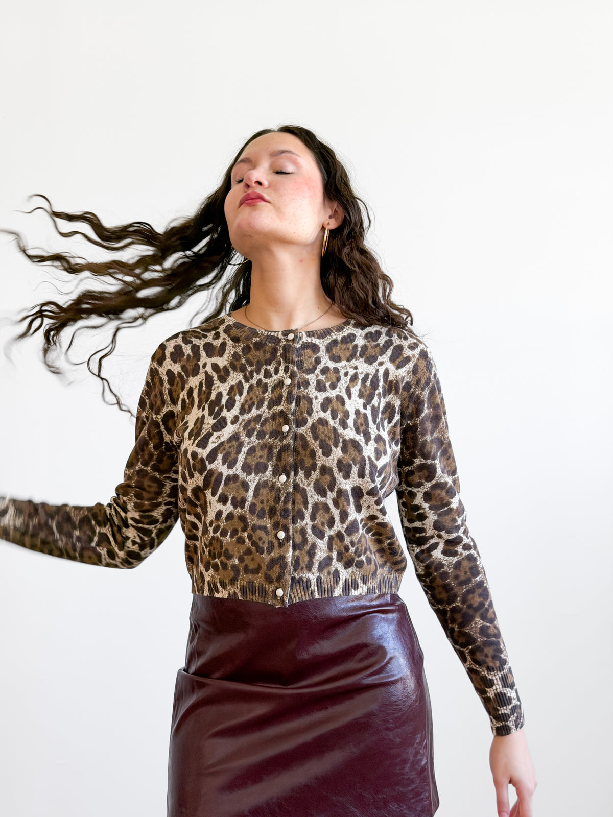 Lucy Paris Ilana Leopard Print Cardigan Top