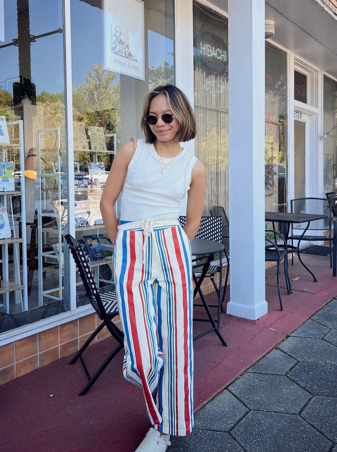 FRNCH Pelly Bold Striped Woven Pants