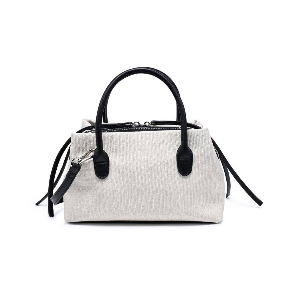 Logan Ivory Woven Top Handle Crossbody Bag