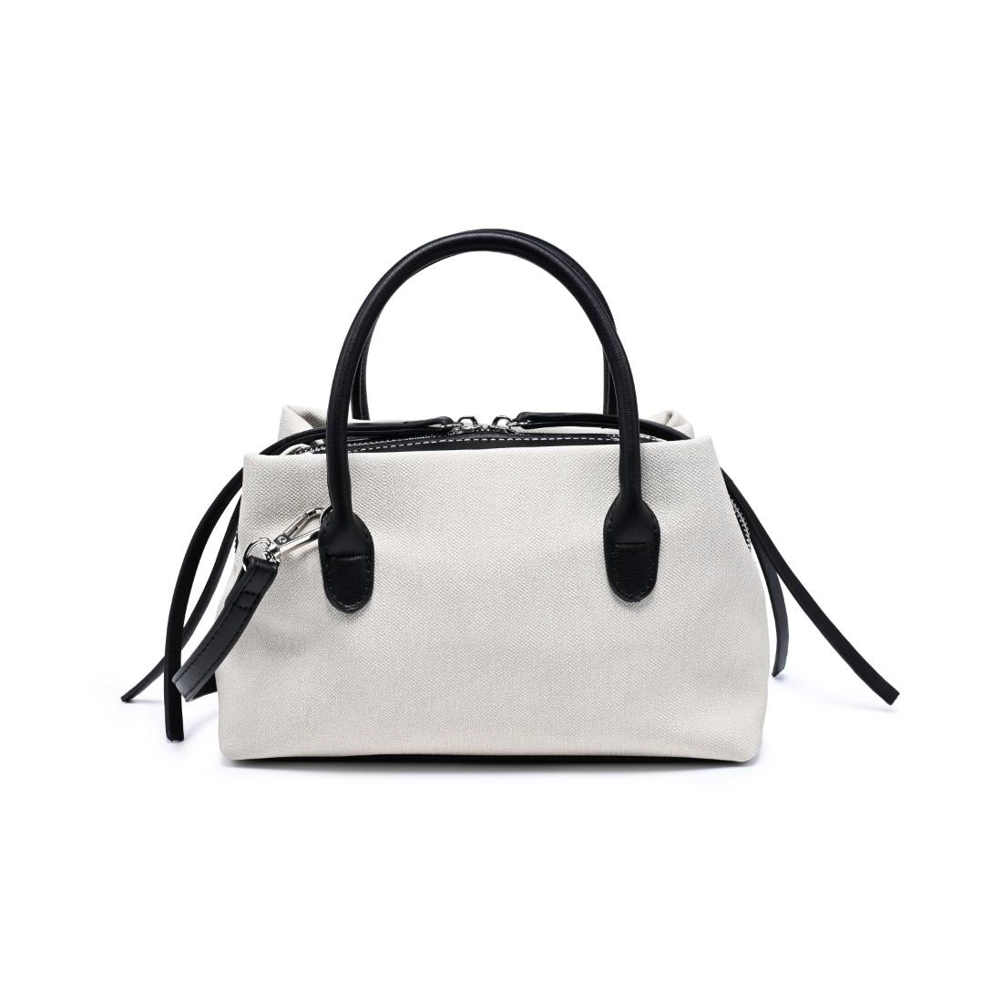 Logan Ivory Woven Top Handle Crossbody Bag