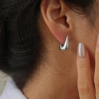 Cadance 18K Gold Non-Tarnish Geometric Hoop Earrings