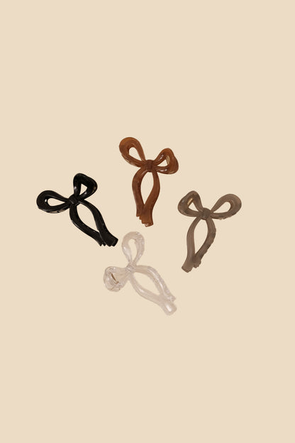 Acrylic Bow Hair Claw Clip (Four Colors)