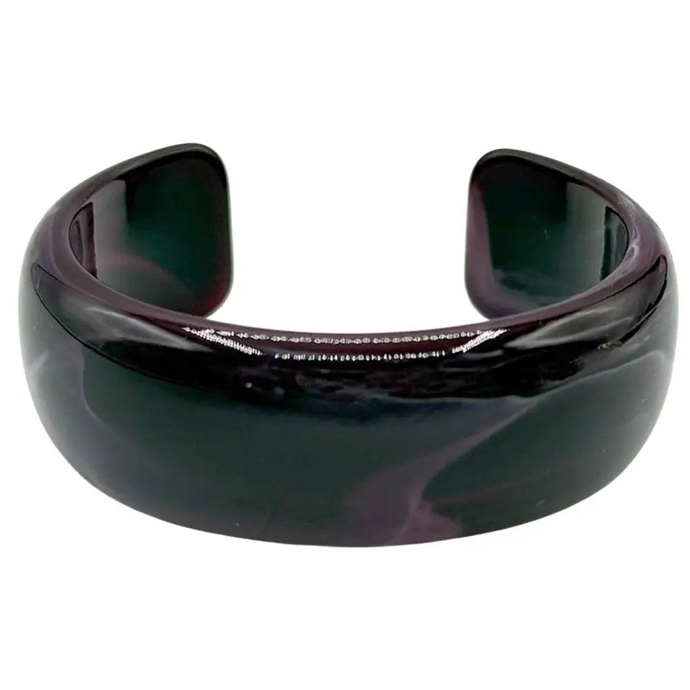 Marble Like Resin Cuff Bracelet