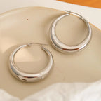 Flânerie Galene Classic Large Hoop Earrings (Two Colors)