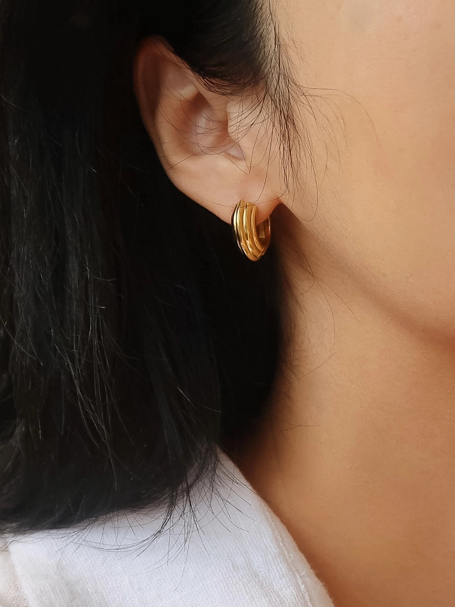 Flânerie Juliette 18K Gold Chunky Hoop Earrings