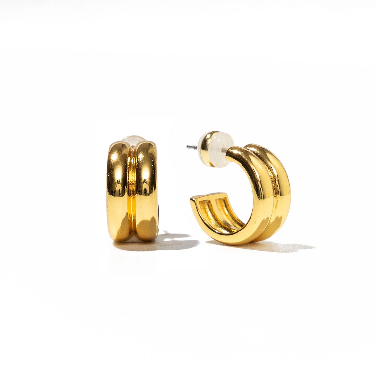 Brenda Grands Mini Twin Gold Hoops