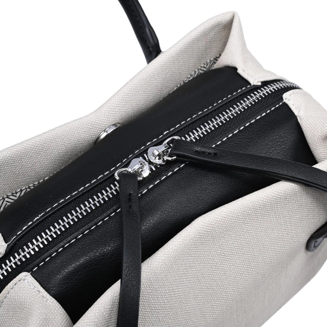 Logan Ivory Woven Top Handle Crossbody Bag