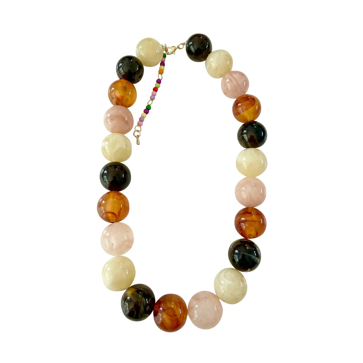 Celia Round Beaded Necklace (Two Colors)