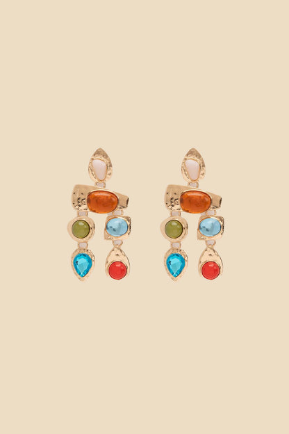 Petit Moments Sunset Multi Stone Statement Earrings
