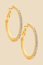Petit Moments Catherine Gold Rhinestone Hoop Earrings