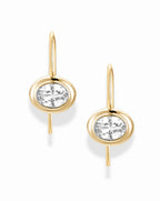 Mod + Jo Lucia Oval Gold French Hook Earrings