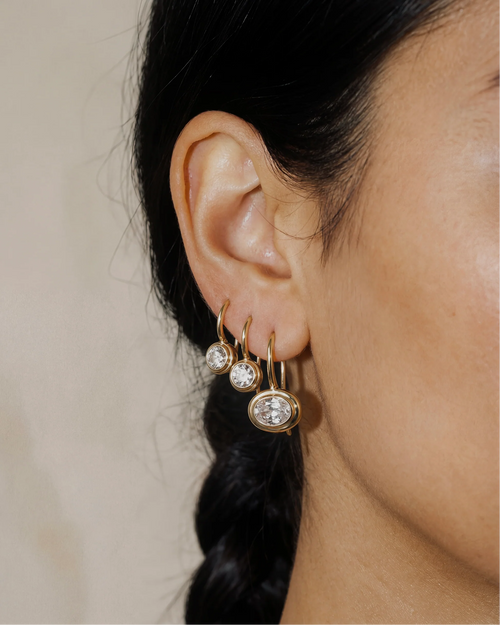 Mod + Jo Vera Round Gold French Hook Earrings